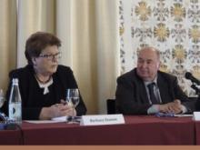 da sx Barbara Stamm, presidente del Parlamento bavarese e Giovanni Bort da sx Barbara Stamm, presidente del Parlamento bavarese e Giovanni Bort