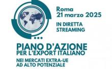 Piano d’azione per l’export italiano -  21 marzo 2025 - Camera di Commercio di Trento